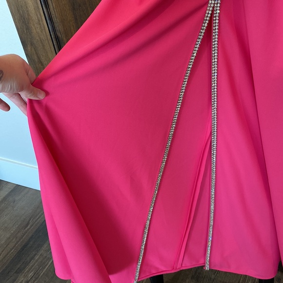 CACHE Pink Rhinestone Chain Dress - Picture 5 of 10